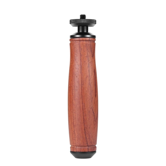 Milaget Camera Handle Grip Support Mount with 1/4 inch Screw Accessory Camera Stabilizer Wooden Handle