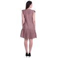 thumbnail image 4 of Moomaya Womens Ruffle Sleeve A,Line Schiffli Dress Solid Designer Party Dress, 4 of 6
