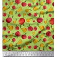 thumbnail image 1 of Soimoi Green Georgette Viscose Fabric Mix Fruit Print Fabric by Yard 44 Inch Wide, 1 of 3