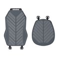 thumbnail image 1 of Full Set Suede Car Seat Cushion Cover In Black Polyester Size 26.37X17.32X0.79 Inches Half Pack Includes Cushion And Backrest Comfortable Design, 1 of 8