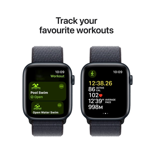 Apple Watch SE2 40mm GPS Midnight Aluminum Case with Ink Sport