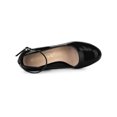 thumbnail image 4 of BLISSFUL STEP Women's Block Heel Pumps Platform Ankle Strap Round Toe Heel Black 8, 4 of 7