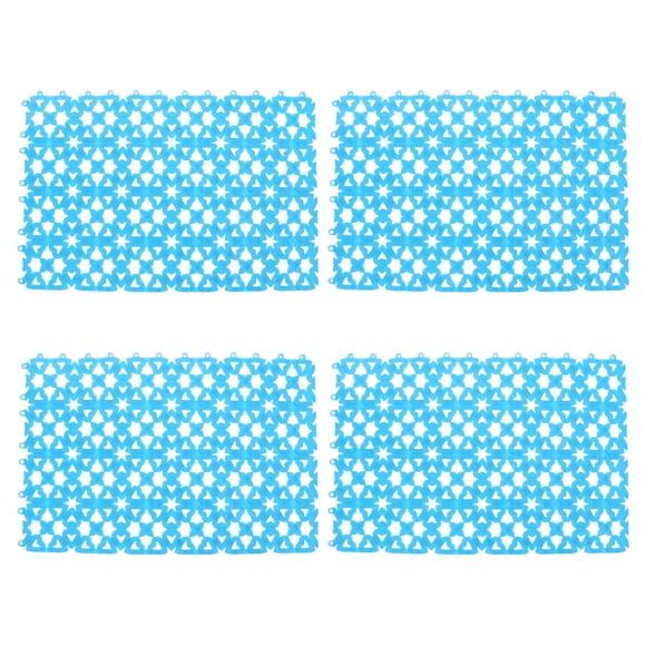 Shisuyan Tapis de cage pour Chien Tapis de Salle de Bain Plastique Respirant pour Salle de Bain Lot de 4