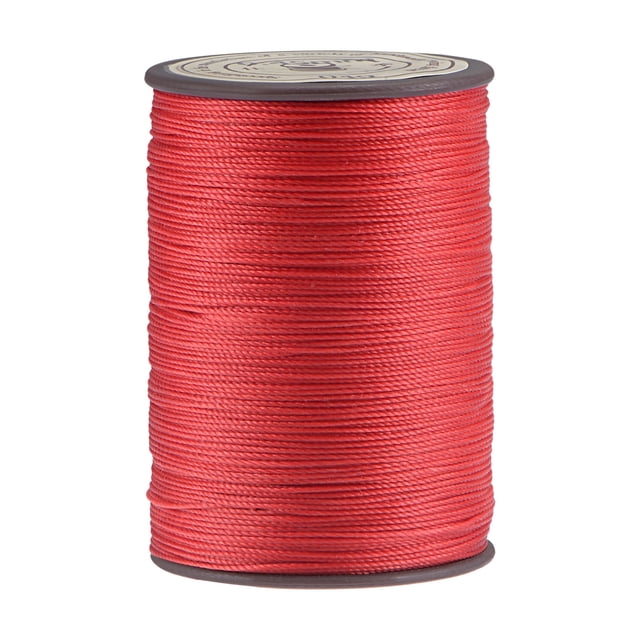 Unique Bargains Fil Ciré en Polyester Rouge, 175 Verges
