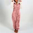 thumbnail image 1 of Womens Jumpers And Rompers Combinaison à Manches Longues pour Femmes, Pyjama à Capuche Décontracté d'Hiver Chaud, Combinaison de Nuit pour Femmes en Liquidation, 1 of 6