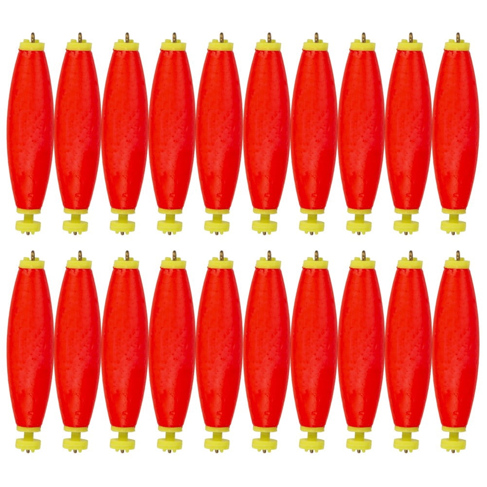 Splihome 20 Pieces Fishing Bobbers Weighted Foam Float Weighted Bobbers oval