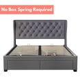 thumbnail image 4 of Brittany King Bed Frame with 4 Storage Drawers/Platform Bed/Upholstered/Tufted/No Box Spring Required/Wood Slat Support, 4 of 5