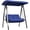 Dark Blue, variant on Outsunny 2 Seater Outdoor Swing Chair Porch Swing Bench with Canopy