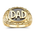 thumbnail image 1 of RYLOS Mens Rings 14K Yellow Gold Ring With Diamonds and Black Onyx Designer DAD Ring; Rings For Men Size 10, 1 of 6