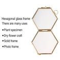thumbnail image 4 of simhoa Modern Antique Hexagon Metal Glass Hanging Floating Photo Frame Wall Decor copper, 4 of 8