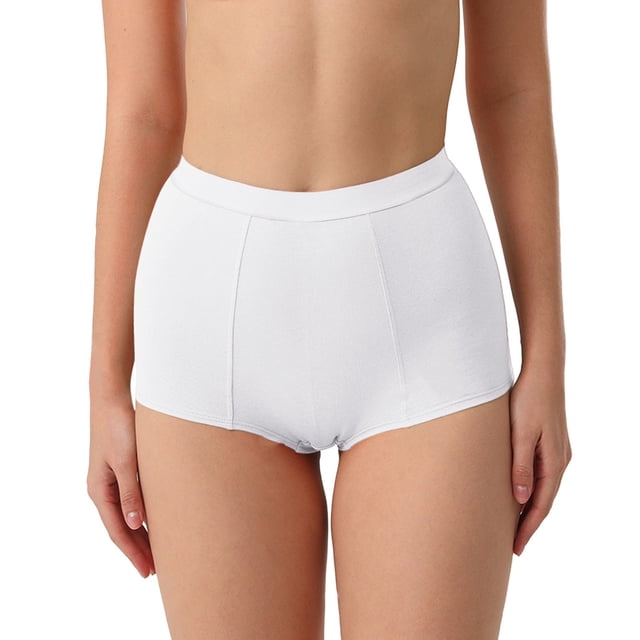 PMVFHDE Women High Rise Shaping Shorts Solid Color Rear Lift Boy Shorts Underwear Full Coverage Comfortable Panties High Waisted Underwear For Women