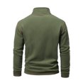 thumbnail image 4 of Ediodpoh Chandail à Col Roulé pour Hommes Chaud à Capuche Automne et Hiver Double avec Couleur Manteau à Fermeture Éclair Chandails pour Hommes Vert P, 4 of 5