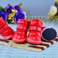 thumbnail image 4 of Bottes pour Chien Imperméables Chaussures d'Hiver pour Animaux de Compagnie Bottines de Neige pour Animaux de Compagnie Protection des Pattes par Temps Froid avec Semelle Antidérapante pour Petits et Moyens Chiens 4 Pcs, 4 of 6