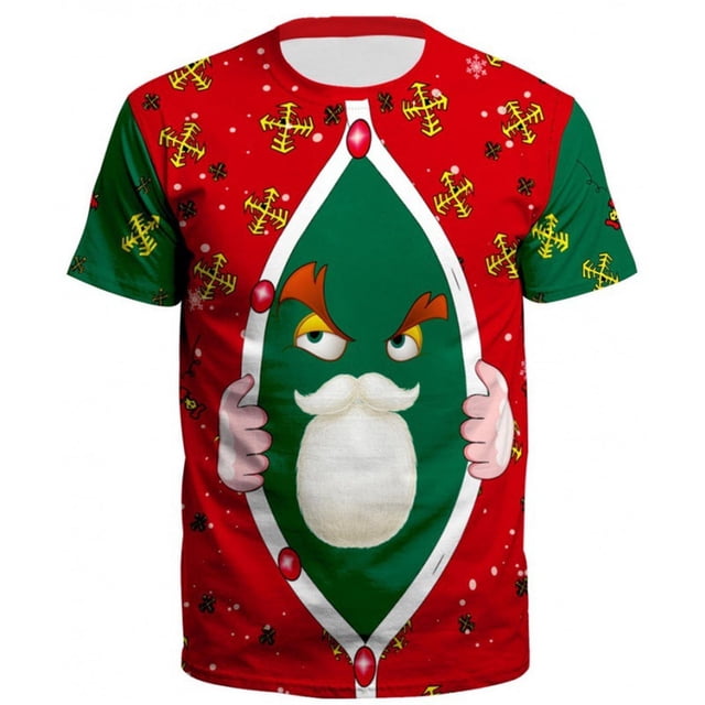 LUOGENLI T-shirts pour Homme pour Hommes Noël T-Shirt à Manches Courtes à Col Rond pour Hommes et Femmes T-shirts pour Hommes T-shirts Graphiques Pâques T-shirts pour Hommes T-shirts Graphiques Pêche la Saint-Patrick Vert Pâle L