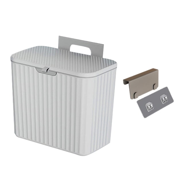 GROWTH TANK Countertop Stable Hanging Waste Bin Portable Waste Bin Small Kitchen Compost Bin Gray 7L