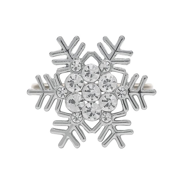 Cloth Napkin Hollow Pattern Christmas Wreath Gold And Silver Metal Thanksgiving Dinner Table Alloy Wedding Decoration