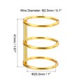 thumbnail image 2 of Unique Bargains 1' Dia. 3 Circle Detachable Metal Binder Rings Loose Leaf Rings, Gold Tone 6 Pack, 2 of 6