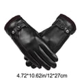 thumbnail image 3 of EGNMCR Leather Gloves For Men In Winter Warm With Thick Velvet And Waterproof Touch Screen For Cycling Student And Female Motorcycle Riding Glove Artificial leather glo ves, 3 of 9