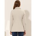 thumbnail image 4 of INSPIRE CHIC Manteau Long à Col Peter Pan pour Femme à Simple Boutonnage TG Beige, 4 of 5