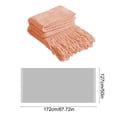 thumbnail image 3 of Meitianfacai Fringe Trim Throw Blanket with Simple Design, Lightweight Air Conditioning Blanket for Sofa, Bed and Nap Use in Soft Breathable Fabric (Pink), 3 of 6