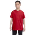 thumbnail image 1 of Le T-Shirt Jeunesse Hanes 61 oz Sans Étiquette - Rouge Profond - TG, 1 of 1