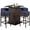 Navy, variant on Costway 5PCS Patio Rattan Bar Table Stool Set Hidden Storage Shelf Cushioned