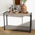 thumbnail image 4 of Wood Console Table With Storage, 39.5 Inch Sofa Table With Shelf 2-Tier Narrow Entryway Table Thin Sofa Table for Entryway, 4 of 8