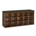 thumbnail image 2 of VASAGLE Banc à Chaussures, Banc de Rangement, 15 Compartiments, Brun Rustique et Brun ULHS15BX, 2 of 7