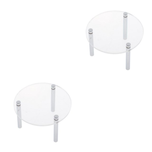 mmirethe Clear Acrylic Toy Display Show Stand Shelf 5.5cm 2Set
