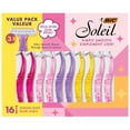 thumbnail image 1 of BIC Soleil Simply Smooth Women's Disposable Razors, 3 Blades With Moisture Strip For a Silky Smooth Shave, 16-Count, 1 of 4