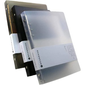 Paquet de 3 A5 A6 Couverture de la bague ronde 6-Ring PVC Couvertures de briques Carnet de notes rechargeables Protecteur de briquettes à feuilles mobiles (papier intérieur non inclus) A5)-Noir et café et blanc