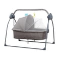 thumbnail image 2 of Lipstore Automatic Baby Bassinet Melodies Timer for 0-18 Months Auto Rocking Bassinet gray, 2 of 8