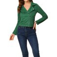 thumbnail image 1 of INSPIRE CHIC Women's Motorcycle Jacket Faux Suede Solid Color Asymmetric Zipper Jacket M Green, 1 of 6