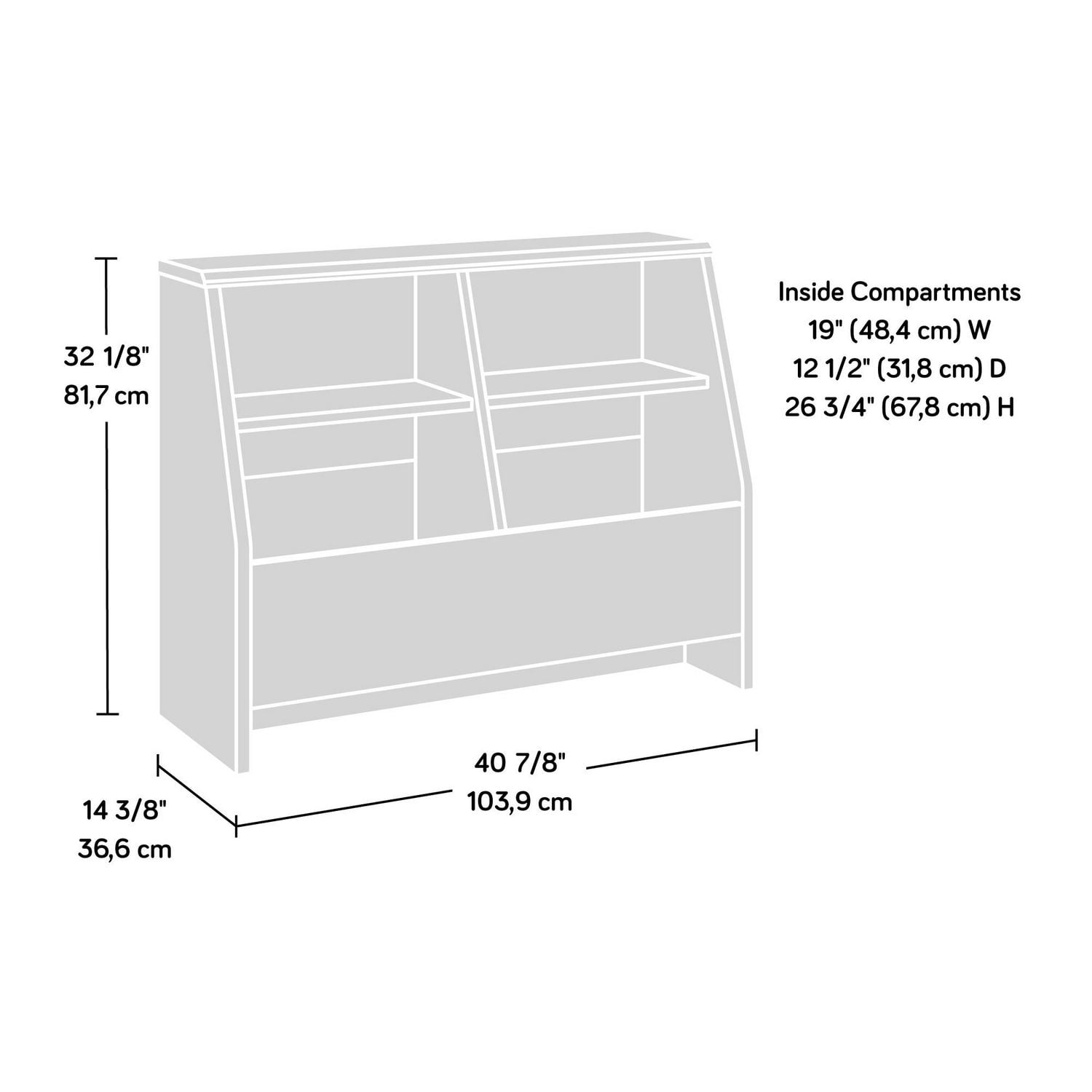 Sauder La Collection Willow Place Bibliothèque, Finition Grand Walnut, 433824