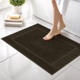 thumbnail image 1 of Canadian Linen Imperial Bathmats, 2 Pack, 20"x30", Soft Absorbent Lightweight Quick Dry  Washable Cotton Bath Shower Mat with Piano Keys Design, Brown, 1 of 9