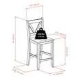 thumbnail image 3 of Winsome 3-Piece Kitchen Island Table with 2 V-Back Stool - 94364, 3 of 9