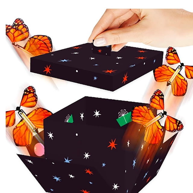 Ovzne Polygonal Gift Box Surprise Box Flying Box Butterflies Box Explosion Holiday Gift Box On Clearance