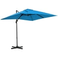 thumbnail image 1 of Outsunny Parasol Suspendu Déporté Carré 8'x8' pour Patio Turquoise, 1 of 9