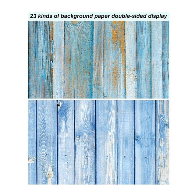 keepw Double-Sided Wood Grain Background Paper Waterproof Paper Photography Backdrop Plate No.23