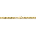 thumbnail image 4 of 14k Yellow Gold 18 Inch 4mm Byzantine Link Chain Necklace Pendant Charm, 4 of 9