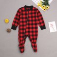 thumbnail image 1 of ITFABS Family Xmas Matching Pajamas Set, Solid/Plaid Print Family Sleepwear, 1 of 1