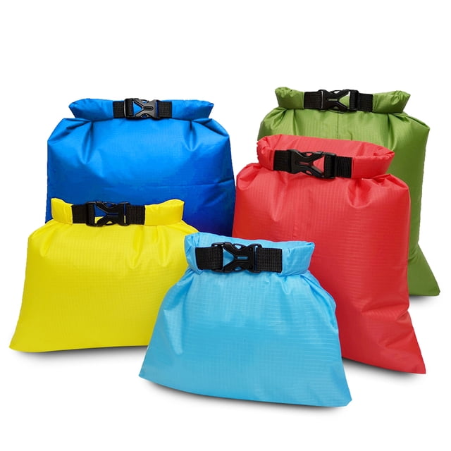 Ensemble de 5 Sacs Imperméables, Rouleau de Rangement, Ensemble de Sacs Secs pour Patinage, Camping, Bateau, Voile, Surf, Pêche