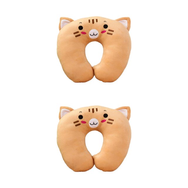 relayinert Portable U-Shaped Pillows Compact Comfort For Adventures Thoughtful Gift tiger 26*30cm 2Set