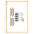 thumbnail image 1 of Unique Bargains Canvas Stretcher Bars Kit, 20x10 Inch Rectangle Solid Wood Frame for Paint, Prints, Oil Paintings, Wood Color, 1 of 5