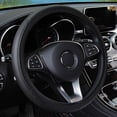 thumbnail image 1 of Universal Microfiber Leather Steering Wheel Cover Protector with Stitching Design Elastic 15 Inch Fit Interior Car Accessories for Enhanced Grip and Comfort, 1 of 6