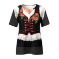 thumbnail image 3 of Kcodviy T-Shirts Confortables à Imprimé pour Femmes Col Roulé T-Shirts pour Femmes Col Rond Manches Courtes Hauts à Manches Longues T-Shirts pour Femmes Tuniques Blouse, 3 of 4