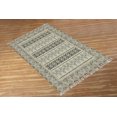 thumbnail image 4 of Casavani Handblock Printed Cotton Area Rug Hallway Stair Runner Area Carpets, Gray 3x20 Feet, 4 of 5