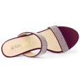 thumbnail image 4 of BLISSFUL STEP Sandales Mules à Talon Aiguille Haut à Bout Ouvert pour Femmes avec Strass, 4 of 6