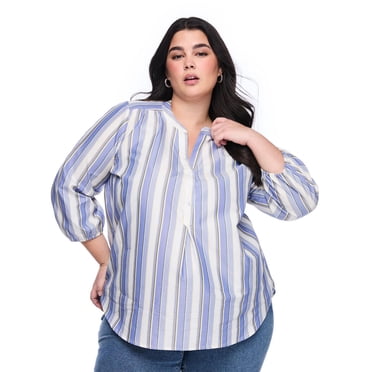 Lane Bryant Women's Plus 3/4 Sleeve Blouse