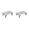 thumbnail image 2 of Transemion Lightweight Aluminum Alloy Folding Table Travelling Wide Application Foldable Folding Picnic Table silver 2Set, 2 of 6